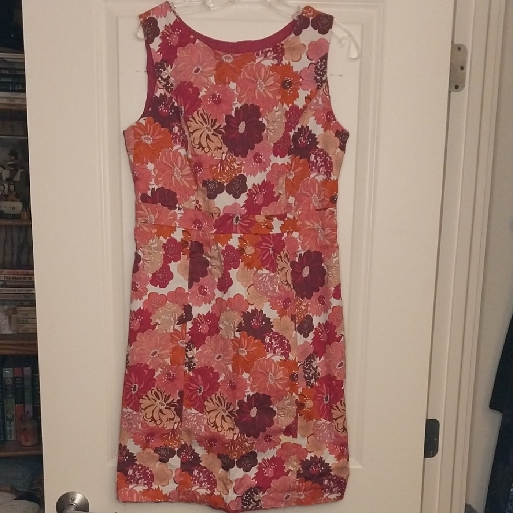 Liberty of London Floral Mini Dress - Pink and Orange